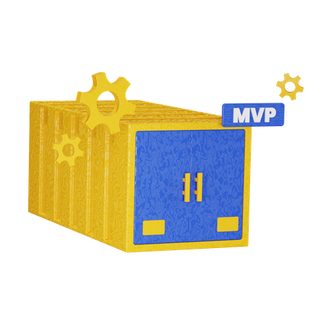 Recipiente com rótulo mvp  3D Icon