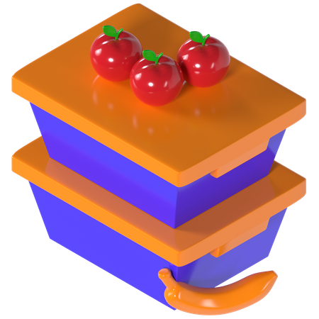 Recipiente de comida  3D Illustration