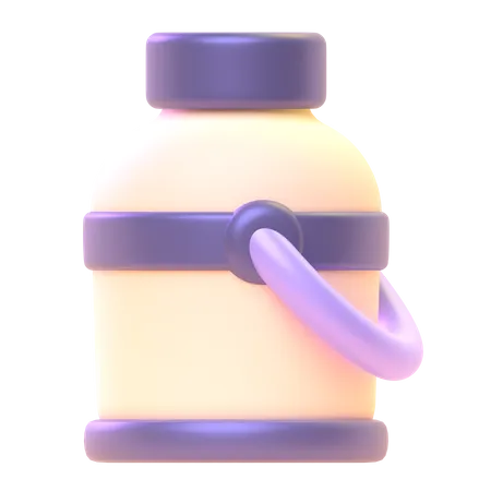 Recipiente de leite  3D Icon