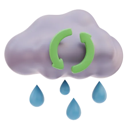 Agua de lluvia en las cosechas  3D Icon