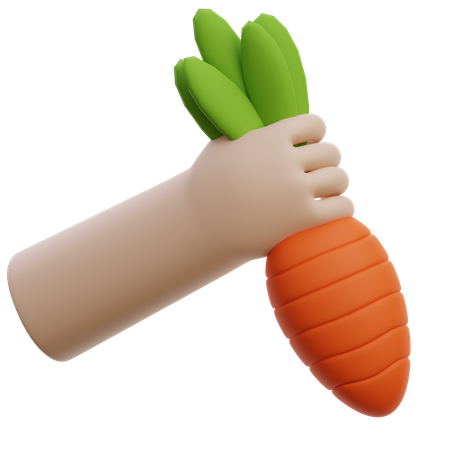 Récolte de carottes  3D Icon