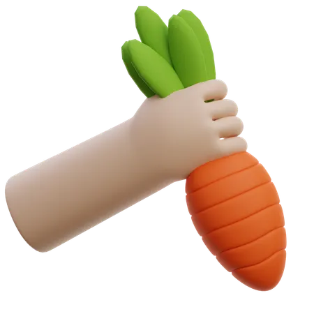 Récolte de carottes  3D Icon