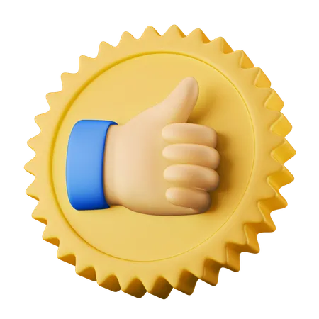 Recommended Thumb Up Hand Gesture 3 D Icon Illustration 3D Icon