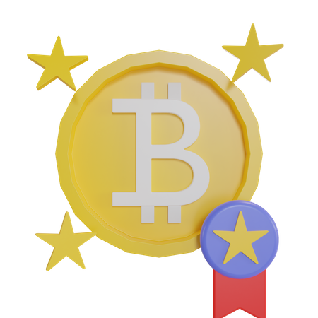 Recompensa bitcoin  3D Illustration