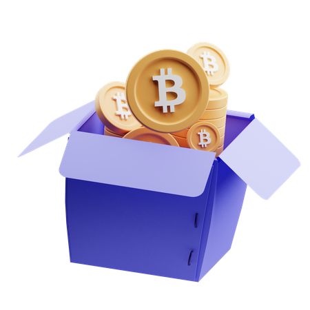 Récompense Bitcoin  3D Illustration