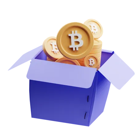 Récompense Bitcoin  3D Illustration