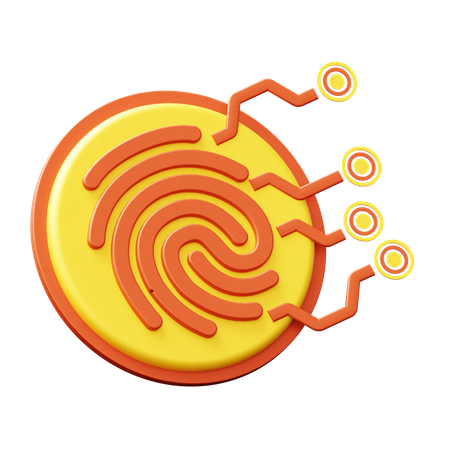 Reconhecimento de dedo  3D Icon