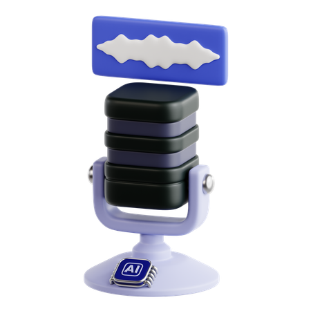 Reconhecimento de fala  3D Icon