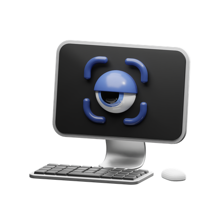 Reconhecimento de retina  3D Icon