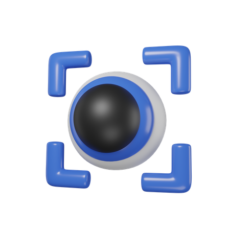 Reconhecimento retinal  3D Icon