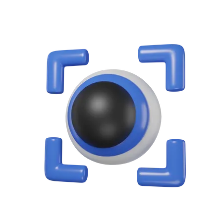 Reconhecimento retinal  3D Icon