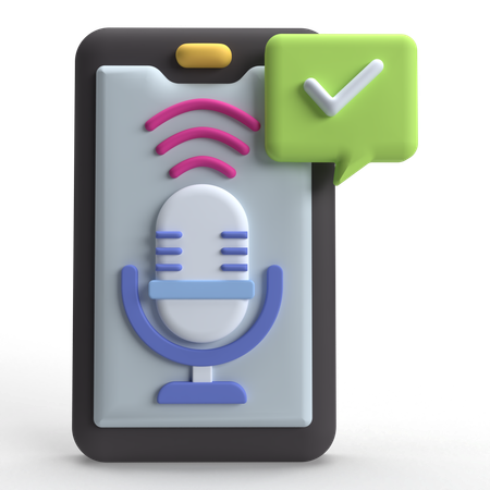 Reconhecimento de voz  3D Icon