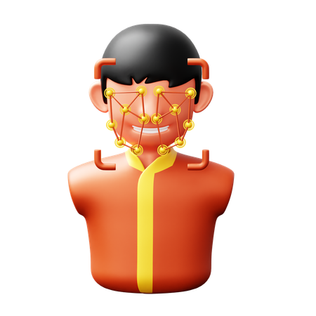 Reconhecer rosto  3D Icon