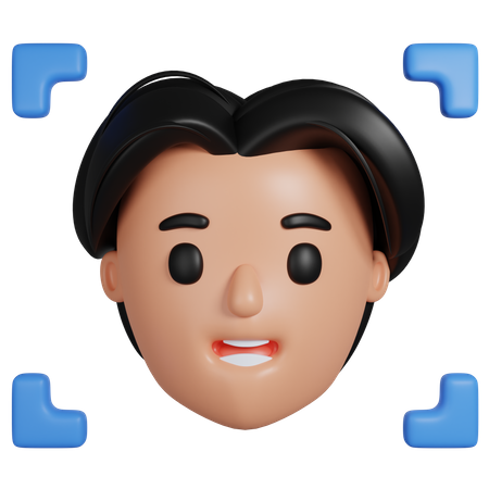 Reconhecimento facial  3D Icon