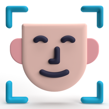 Reconhecimento facial  3D Icon