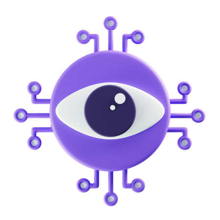 Reconhecimento ocular  3D Icon