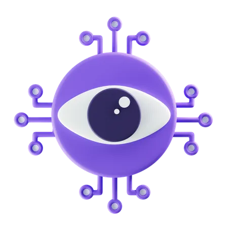 Reconhecimento ocular  3D Icon