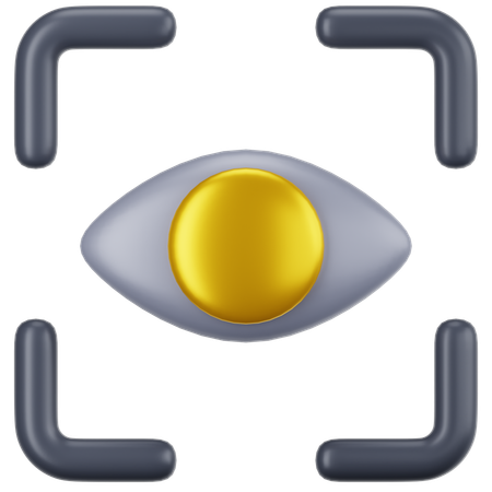 Reconhecimento ocular  3D Icon