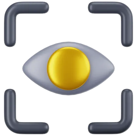 Reconhecimento ocular  3D Icon