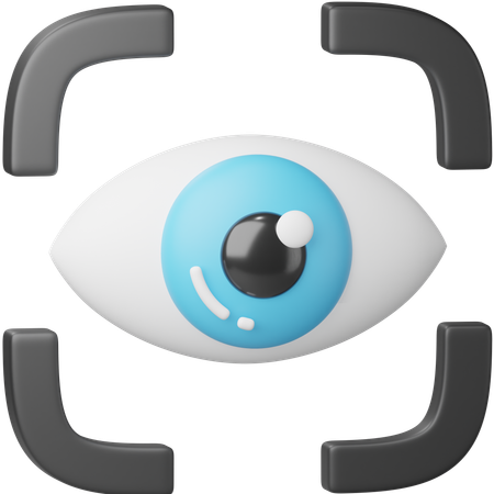 Reconhecimento ocular  3D Icon