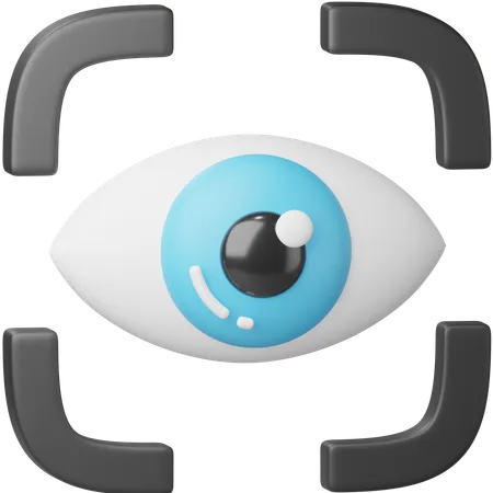 Reconhecimento ocular  3D Icon