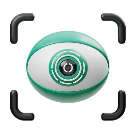 Reconhecimento ocular  3D Icon