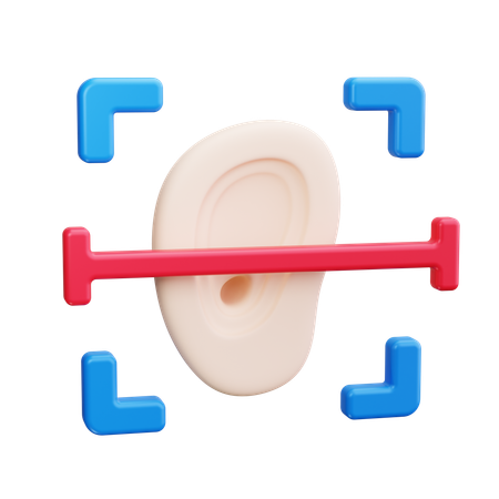 Reconnaissance de la forme de l'oreille  3D Icon