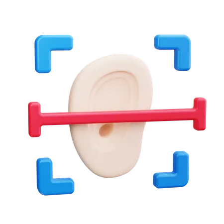 Reconnaissance de la forme de l'oreille  3D Icon