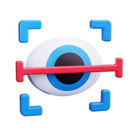 Reconnaissance de l'iris  3D Icon