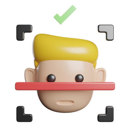 Reconnaissance de visage  3D Icon