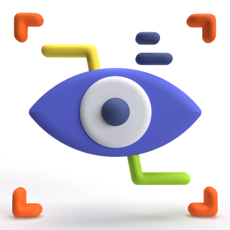 Reconnaissance oculaire  3D Icon