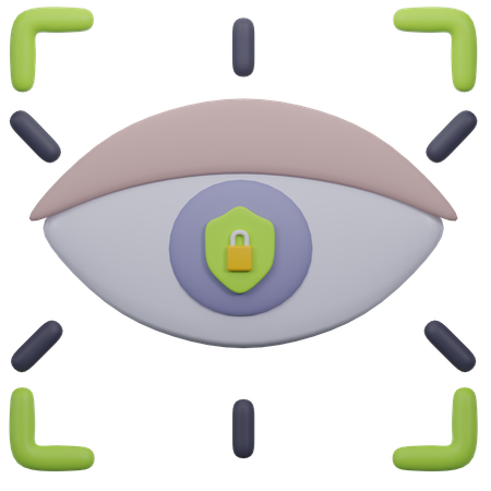 Reconnaissance oculaire  3D Icon
