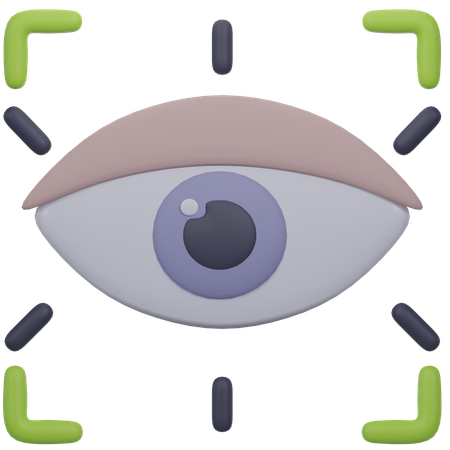 Reconnaissance oculaire  3D Icon