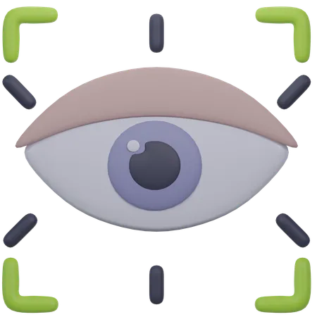 Reconnaissance oculaire  3D Icon