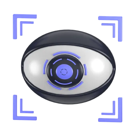 Reconnaissance oculaire  3D Icon