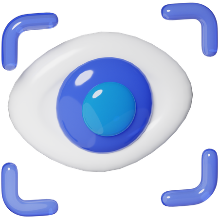 Reconnaissance oculaire  3D Icon