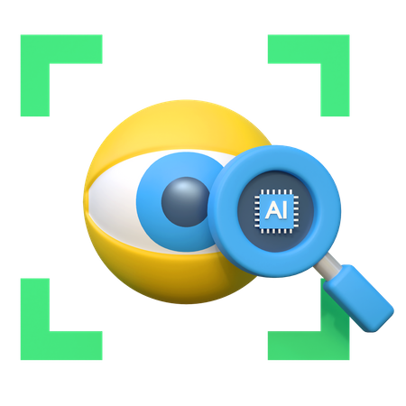 Reconnaissance oculaire par l'IA  3D Icon