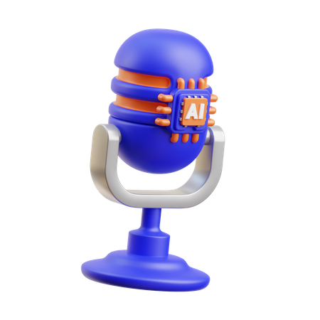Reconnaissance vocale IA  3D Icon