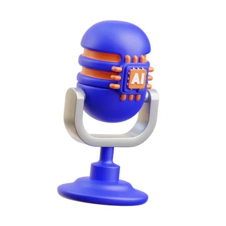 Reconnaissance vocale IA  3D Icon