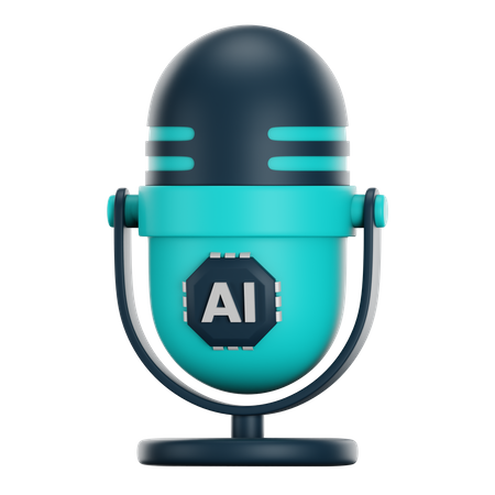 Reconnaissance vocale IA  3D Icon