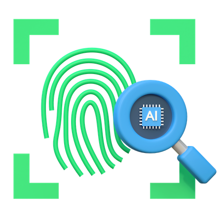 Reconocimiento de huellas dactilares ia  3D Icon