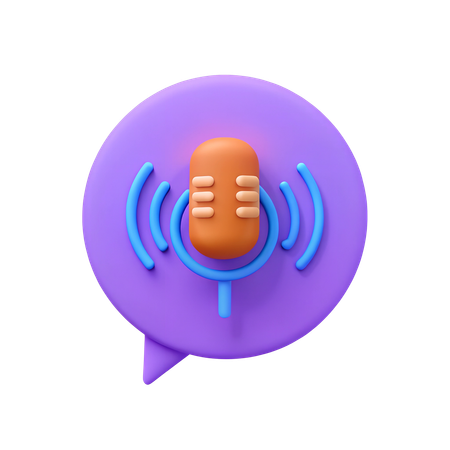 Reconocimiento de voz ia  3D Icon