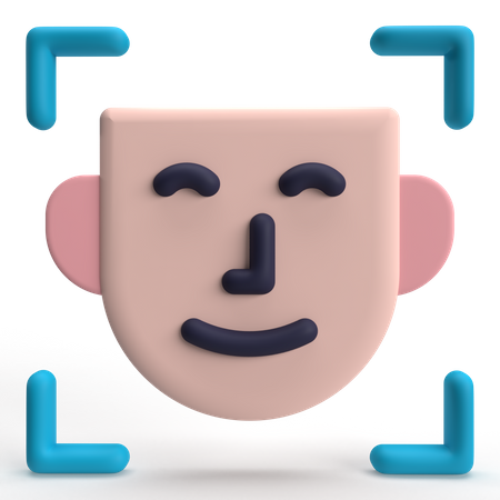 Reconocimiento facial  3D Icon