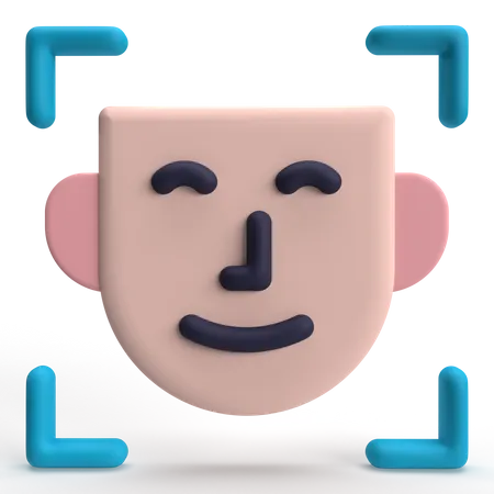 Reconocimiento facial  3D Icon