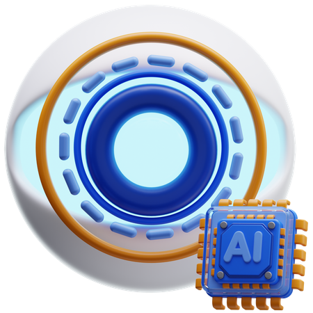Reconocimiento ocular  3D Icon