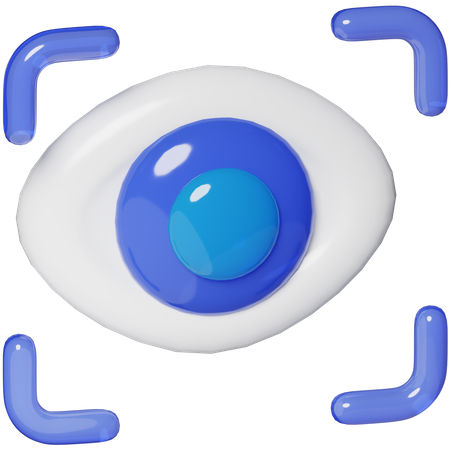 Reconocimiento ocular  3D Icon