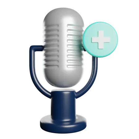 Microphone Mic Audio 3D Icon