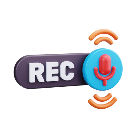 Record  3D Icon