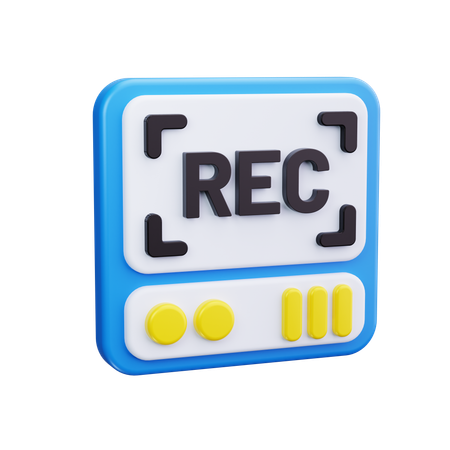 Record  3D Icon