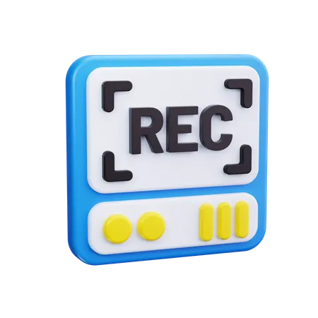 Record  3D Icon